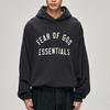Fear of God Essentials Sudadera con Capucha Ajuste Varsity Años 90 Negro Vintage Tops para Hombre 192AS256571F