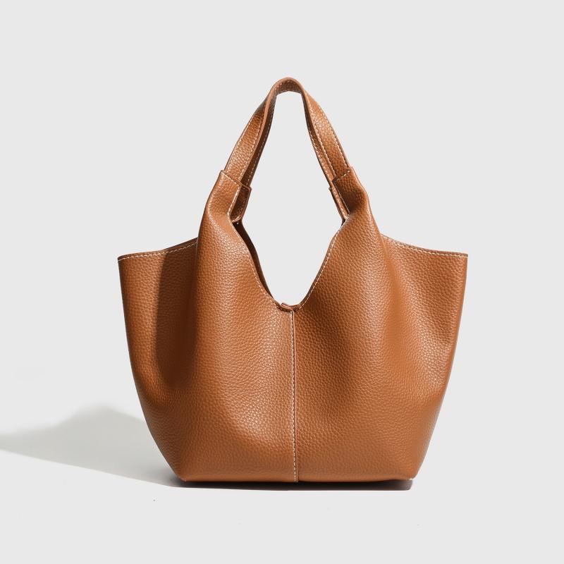 

Korean Version Solid Color Lichee Pattern Large Capacity Underarm Bag New Women Casual Versatile Shoulder Bag Tote Bag