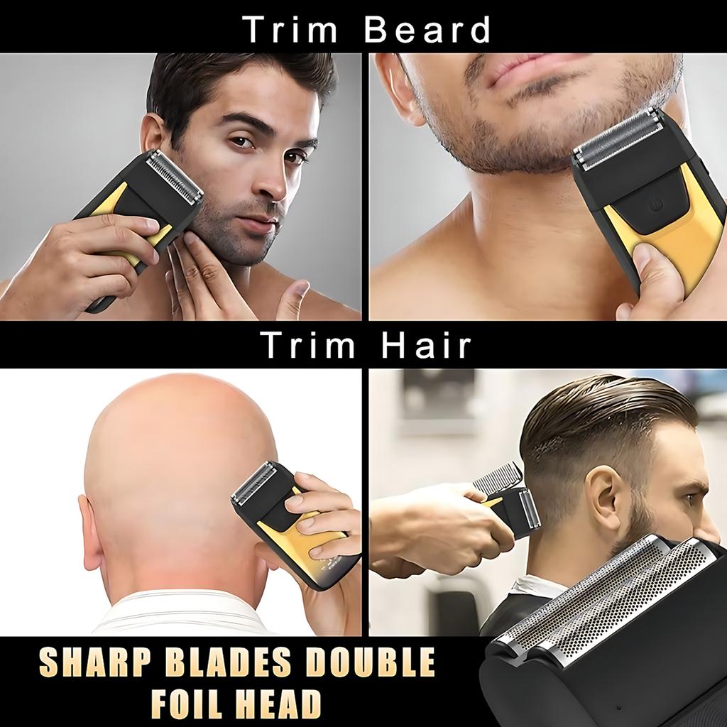 Man Beard Shaver Epilator Electric 3D Floating Hair Trimmer Chest Leg Hair Potable Razor LED Display Rechargeable Li-Battery