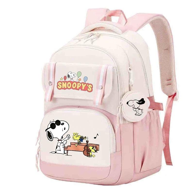 Large Capacity Schoolbag with Shoulder Strap; Student Three-piece Pencil Case Set