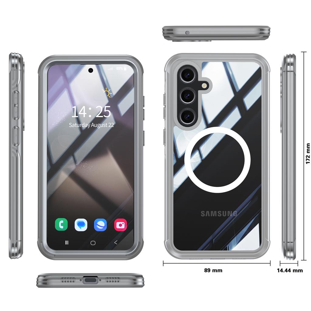 Tempered Glass Protector Case for Samsung galaxy A16 S24FE S24 Plus S23 Ultra A55 Transparent 360 Full Protective Clear TPU Case