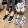 Baotou half slippers women's new thick-soled heel-less half-support single shoes in the summer of 2025 wear one-pedal lazy shoes