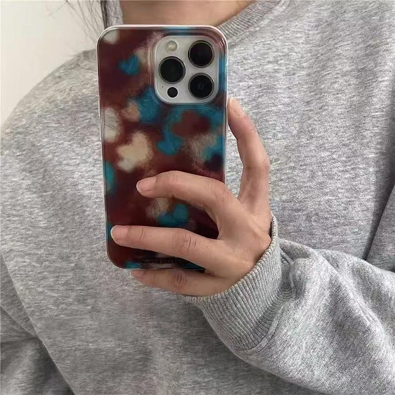 Korean Colorful Blocked Striped Vortex Pattern Phone Case For iPhone 16 11 12 13 14 15 Pro Max SE XR X XS 7 8 Plus Soft Cover