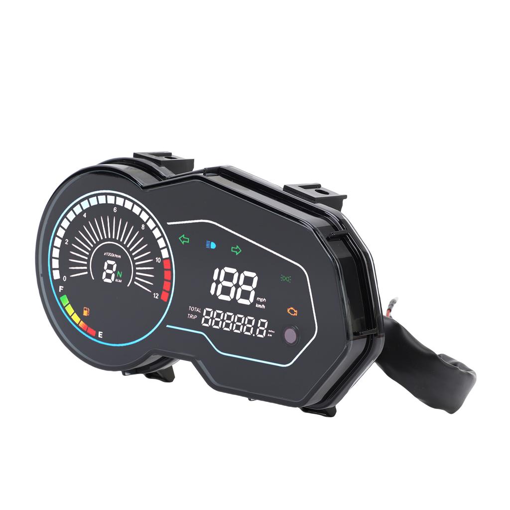 Motorcycle Speedometer Digital Odometer Replacement for Italika 150z 150sz 170z, Speed Gauge with MPH KM/H Display
