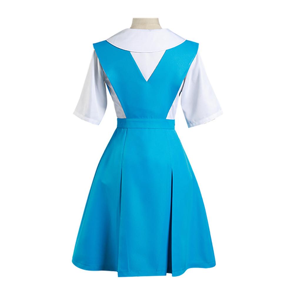 Rei Ayanami Cosplay Costume Asuka Langley Soryu Cosplay Girl Women School Uniform Dresses Wig Hair Clips Halloween Loli Clothing