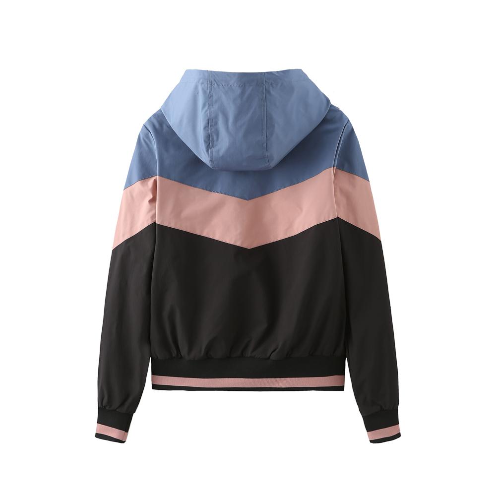 Women’s Windcheaters Thin Zipper Drawstring Hooded Jackets Light Rain Proof Short Trench Coat Spring Autumn Windbreaker Outdoor Casual Wear