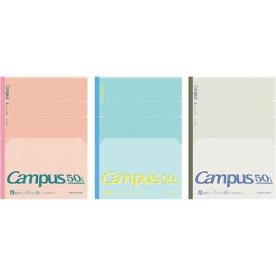 KOKUYO Campus Flat Limited Edition 50th Dotted Pack Notebook, Anniversary, Semi-B5, Ruled, A-ruled, 3-Color (NO-FL3CAT-L1X3)