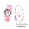 New CHILDREN'S Watch Can Love 3D Pattern Rainbow Flowers CHILDREN'S Quartz Watch Plastic Strap