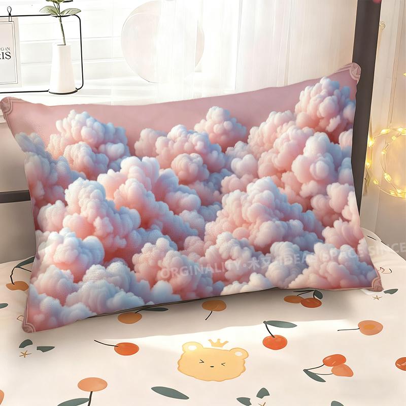 Dreamy Clouds Pattern Pillowcase Suitable For Sofa Bedroom Car Pillow Cover Cushion Rectangular Back Cushion