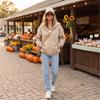 Damenmode Lässige Kapuzenjacke mit Reißverschluss und Leopardenmuster