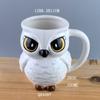 Ceramic Owl Mug Hand-painted Cup Animal Shape 3D Coffee Cup Gift Cup