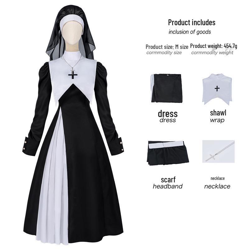 

Cross-Border Sexy Nun Cosplay Costume for Easter & Halloween Medium