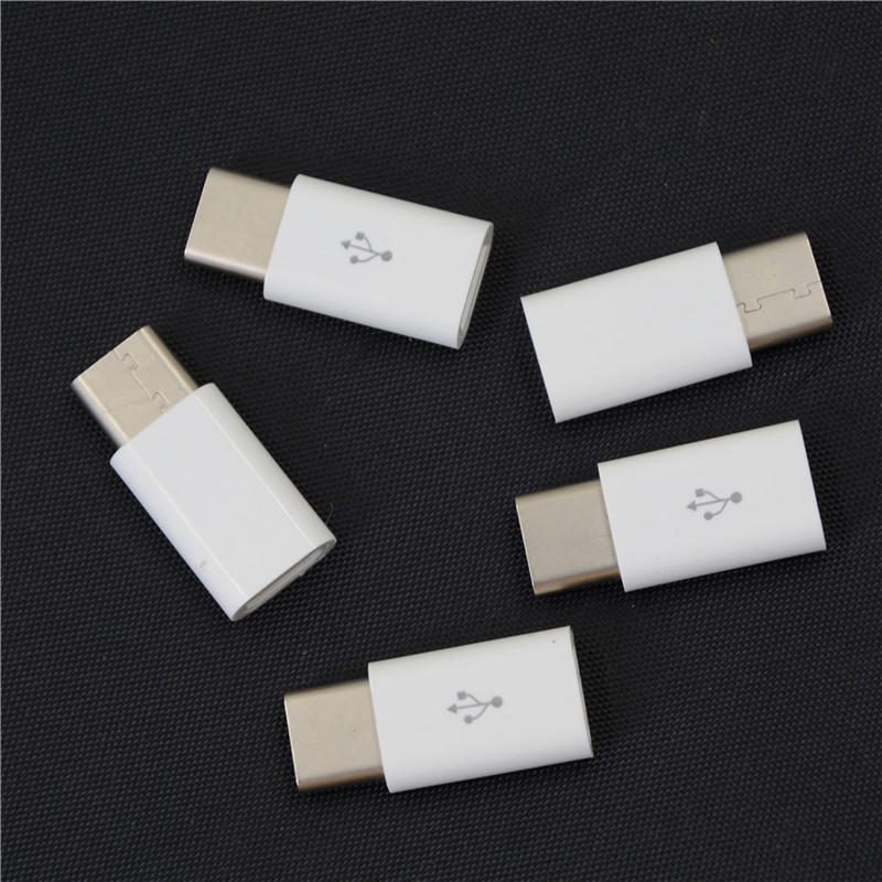 5pcs USB Type-C Male Connector To Micro USB 3.1 Converter USB-C Adapter Tool