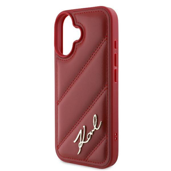 Karl Lagerfeld KLHCP16SPQDSMGR iPhone 16 6.1" Red/red Hardcase Quilted Signature