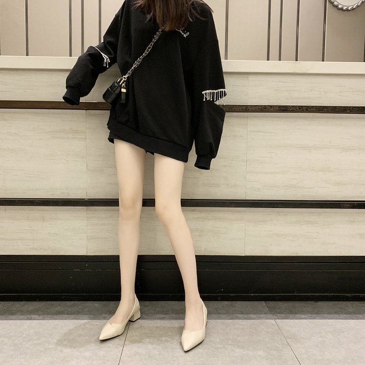 Summer New Pointed Mid Heel Women's Single Shoes Women's Fashion High Heel Shallow Mouth Women's Shoes