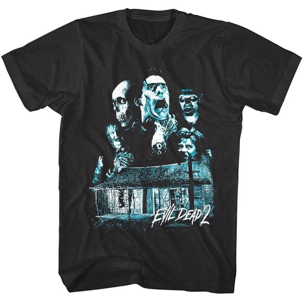 Evil Dead 2 Ash & the Haunted Cabin Men s T Shirt XXL