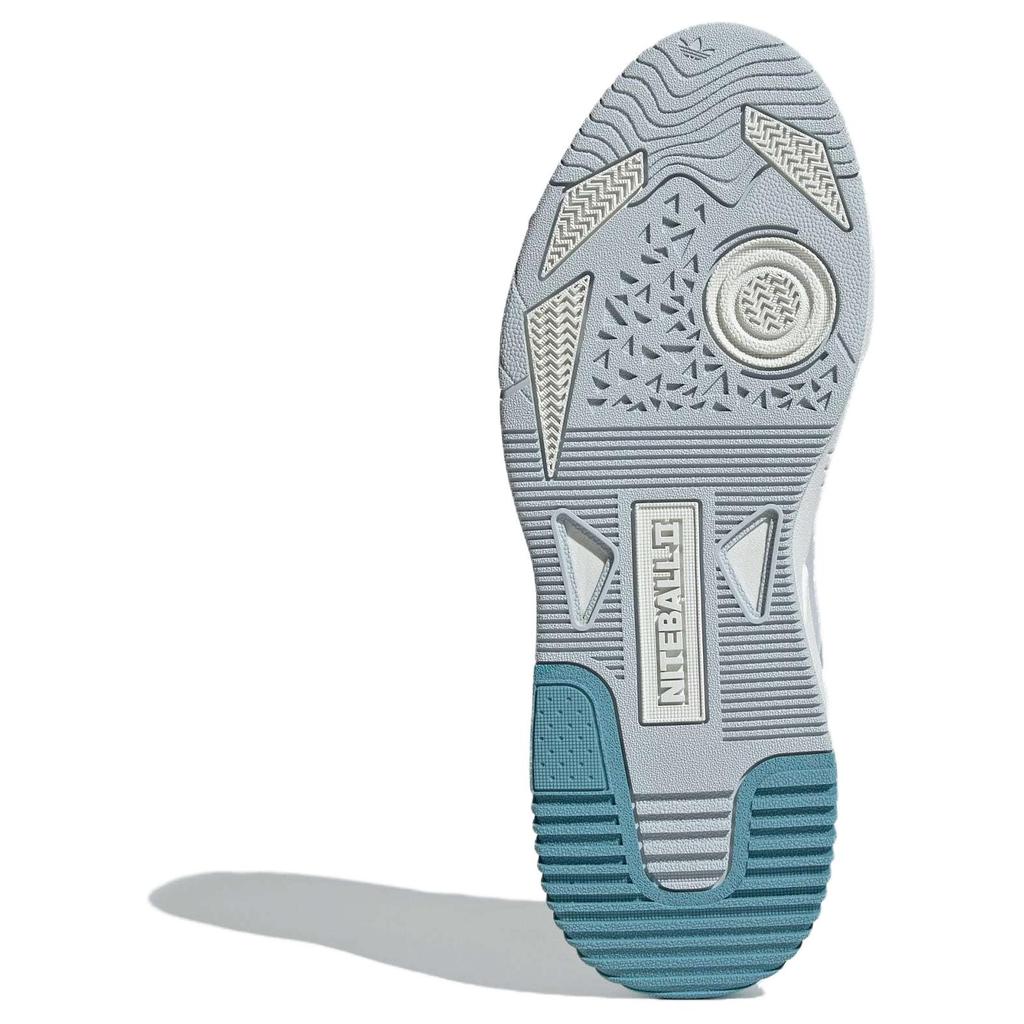 Adidas Originals Niteball 2.0 Mesh Fabric Leather Suede TPU Top Layer Cowhide Unisex Sneakers White Blue JI2545