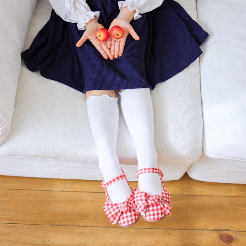 [Babyzzam] Girls' Check Flat Red [Y978-10007]