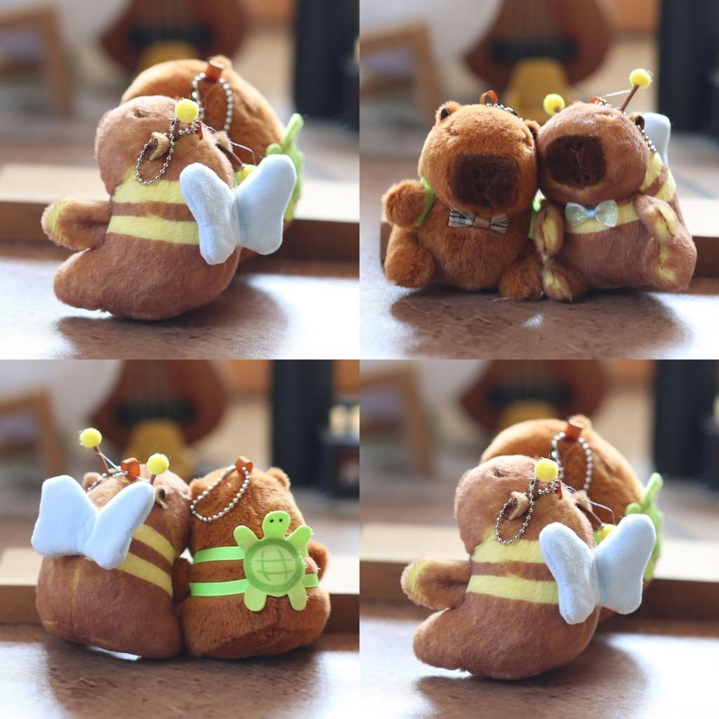 Capybara Short Plush Keychain Magnetic Pair Bag Accessory Cute Teens Present