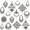 60pcs Mixed Hollow Tibetan Style 60pcs Links Jewelry Making Dangle Earrings  Necklace Pendants