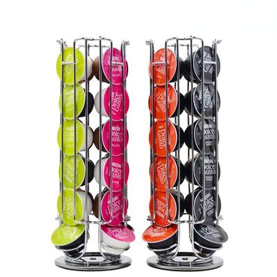 24 PCS Coffee Storage Pod Holder Rotating Rack Coffee Capsule Stand Capsules