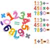 Verarbeitetes Holz Zahl Symbol Kühlschrankmagnet Spielzeug Für Kinder