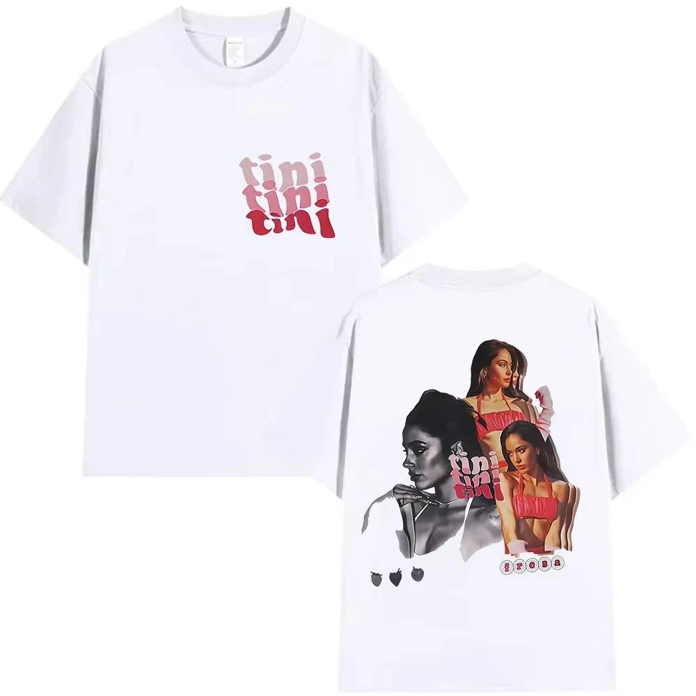 Fashion Summer Shirts Singer TINI STOESSEL Futtura Tour 2026 Album Merch Tshirts Mens Women Pop Music Short Sleeve Tshirts