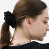 L’OMBRILLANT Lace Satin Black Scrunchie
