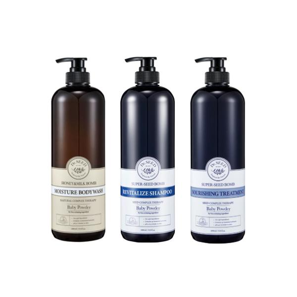 Dr.SEED Super Seed Bomb Shampoo, Treatment, Body Wash 500ml, 1000ml (Bebe Musk, Midnight Rose) (30 Options)