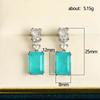 Milan New Geometric Retro Inlaid Crystal Earrings for Women's Dongdamen Green Ethnic Style  High Quality Jewelry