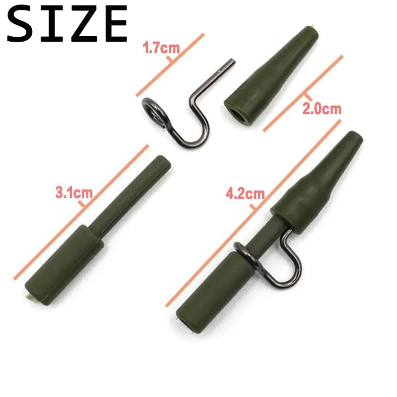 Heavy Duty Quick Change Carp Fishing Lead Clips Kit with Tail Sleeves Safety Terminal Tackle