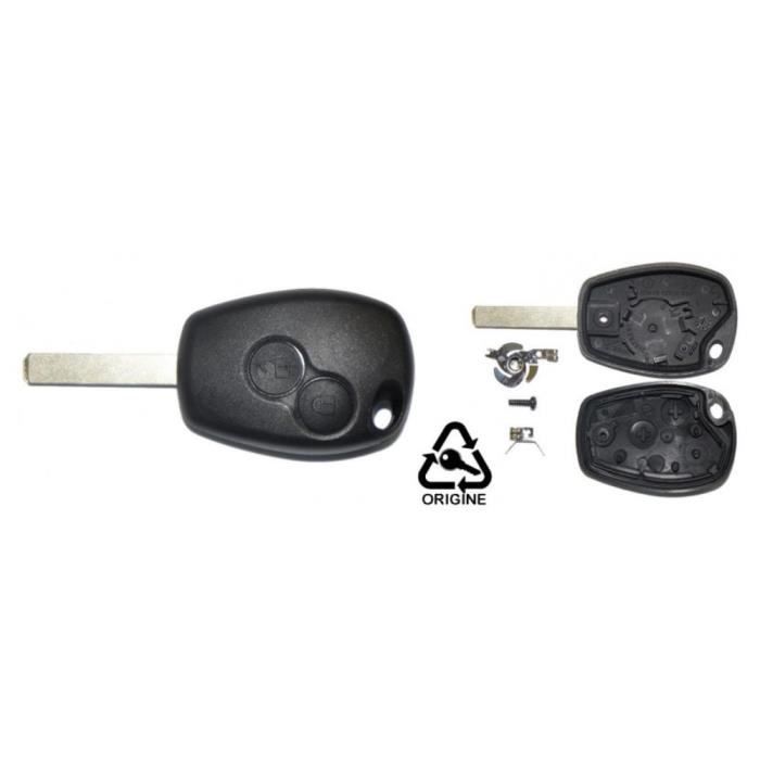 2-Button Wave Key Shell For Vehicles Clio Megane Laguna