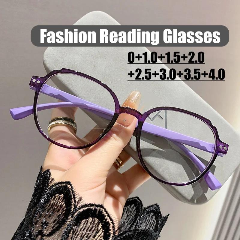 Men and Women Square Reading Glasses Unisex Blue Light Blocking Glasses with Plus Diopters Trendy Retro Far Sighted Eyewear