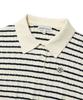 WACKY WILLY Women'S Cable Collar Short Sleeve Knit Navy