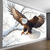 Realistic Eagle Flying Tapestry Wall Art Decor Majestic Wildlife Print Home Decoration Large Size 180x280cm Mural
