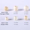Maple Wood Large Hole Beads for DIY Bracelets - Round Accessories in Drawstring Bag
