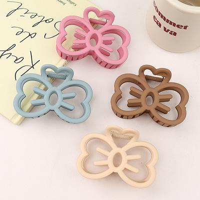1pc Cute Bow Hair Clip for Women, Back of the Head Hair Clip, Large Size Temperament Shark Clip Hair Card Clip