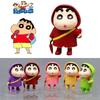 5pcs Shin Crayon Chan Raincoat Figure With Heart Car Desktop Decoration Ornament