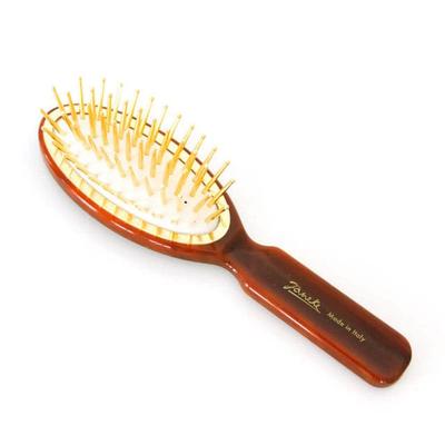 [Janeke]Brosse à cheveux Janeke_Marron doré_Moyen / Brosse coussin / JNK-SP09GDBL