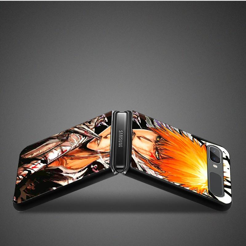 Japanische Comics Bleach Kurosaki Ichigo Hülle für Samsung Galaxy Z Flip 4 Z Flip3 5g Hülle für Galaxy Z Flip Pc Hard Phone Shell