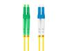 Patchcord światłowodowy Lanberg SM LC/APC-LC/UPC DUPLEX 3.0MM LSZH G657A1 1m żółty