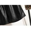 DIMANAF 2024 Plus Size PU Leather Autumn Winter Shorts Women New Black Casual Loose Wide Leg  Women Capris Pants Short Pants