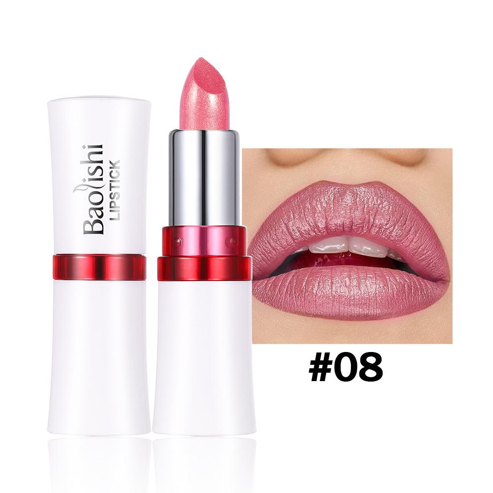 6 Colors Bold & Intense Glitter Shiny Metallic Lipstick Pearlescent Shimmer Lip Tint Long Lasting Easy Color Diamond Lipstick