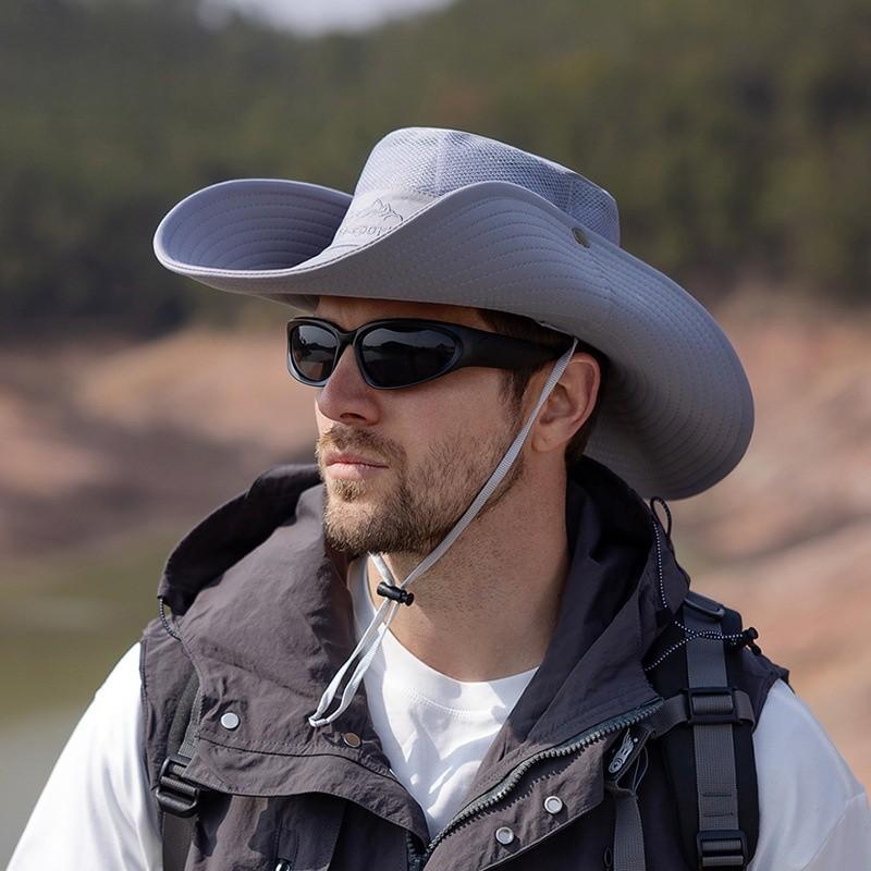 Summer Outdoor Fishing Hat For Men With Large Brim Sun Protection And Breathability