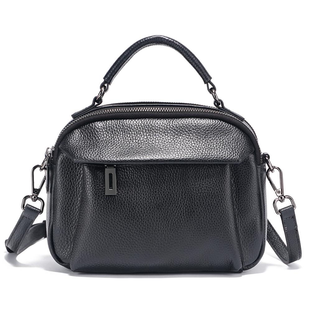 

Женская мягкая кожаная сумка через плечо, новинка на весну-лето 2025 г. чёрный