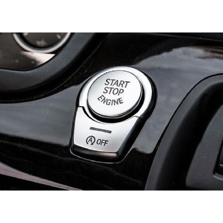 Fit For BMW 7 Series 2009-2015 Matte Silver One-Click Startup Switch Frame Cover