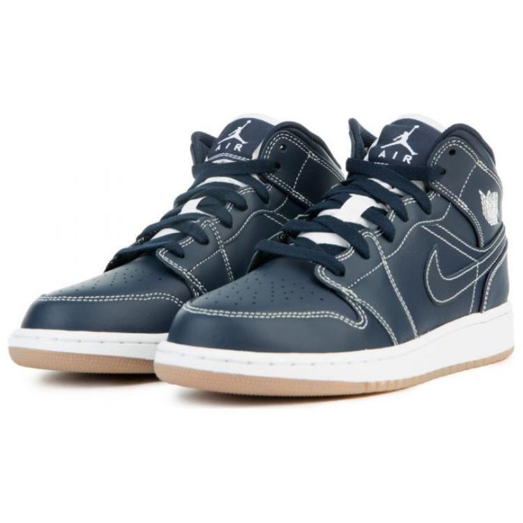 Jordan 1 Retro Mid GS Obsidian 554725-402