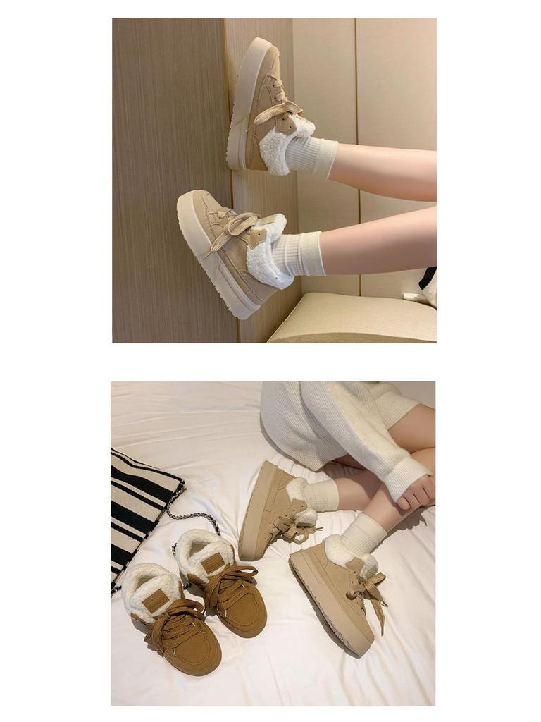 Women's Thick-Soled Fleece-Lined Winter Snow Boots - Casual Fashion Furry Shoes