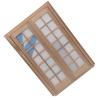 1/12 Dollhouse Mini Wooden Diy 28 Lattices Double Door Furniture Accessories Toy