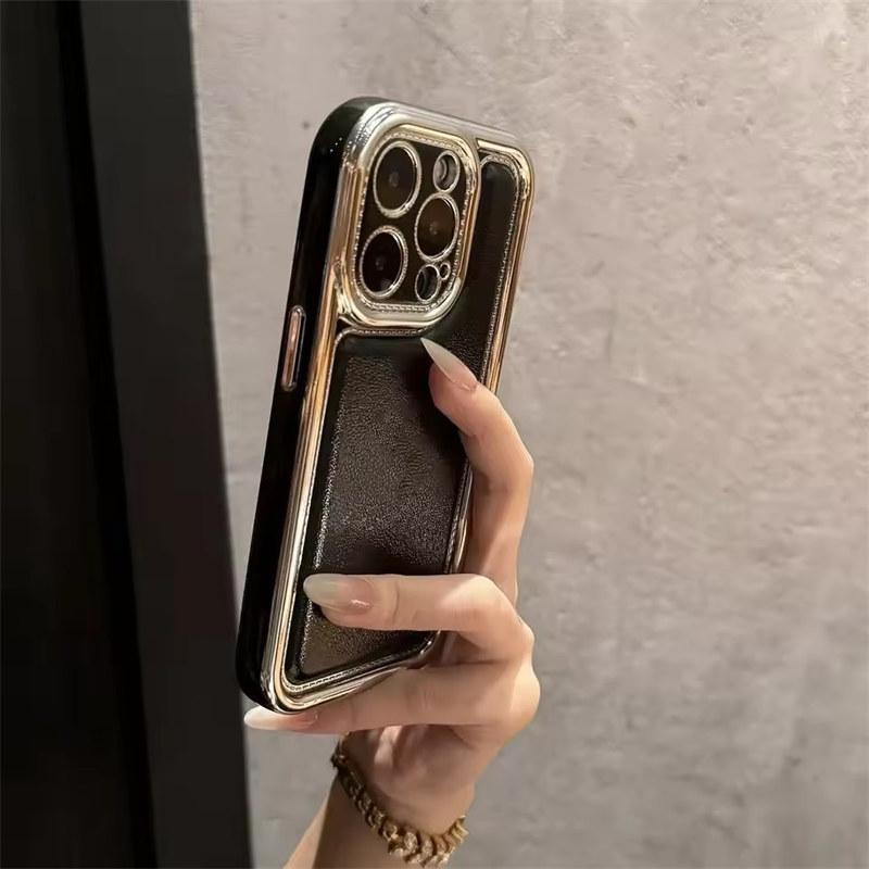 

Розкішний гальванічний чохол для телефону для iPhone 11 12 13 14 15 16 Pro Max Candy Bumper Soft Silicone Case Cover iPhone 11 чорний